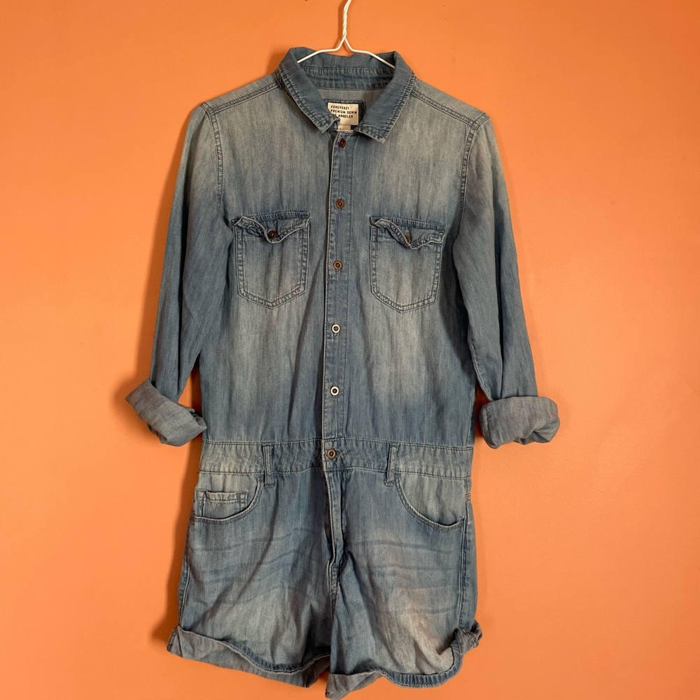 Light Weight Denim Romper
